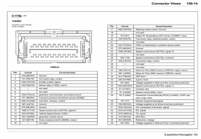 Looking for 2004 PCM Pin Diagram | Ford Expedition Forum  2004 Ford F150 Pcm Wiring Diagram    Ford Expedition Forum