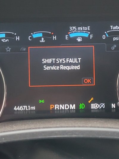 Shift System Fault Ford Fusion