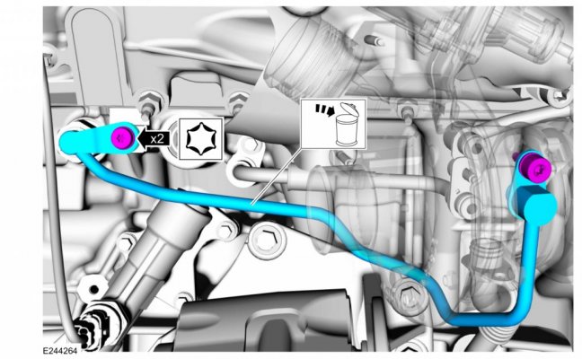 2018-2024 3.5L EcoBoost Turbocharger Oil Supply Tube Assembly — LH - Workshop Manual Image.jpg