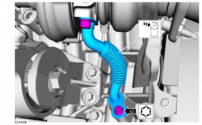 2018-2024 3.5L EcoBoost Turbocharger Oil Return Tube Assembly — LH - Workshop Manual Image.jpg