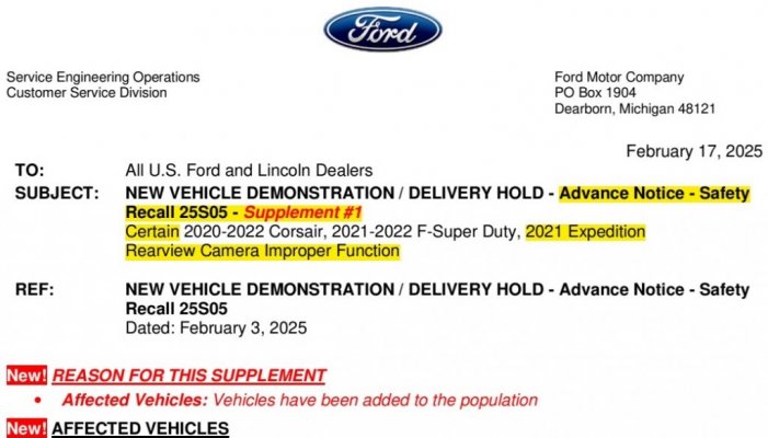 Safety Recall 25S05, Supplement 1 - Advance Notice to Dealers 1A.jpg