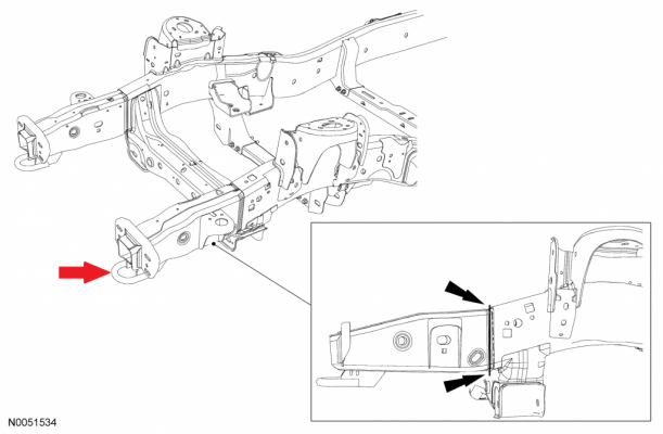 Tow Hooks on Frame End - Illustration - 2007 Expedition.png